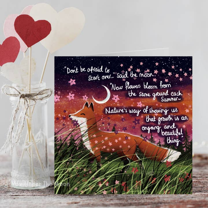 Fox Under The Moon – wholesale Everyday greeting card – 'Bloom' - Greeting Card From Fox Under The Moon1