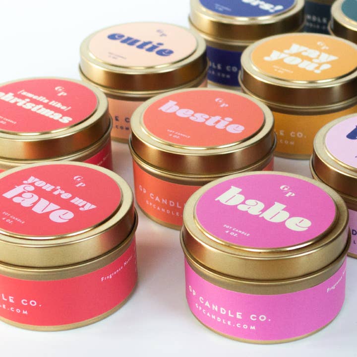 GP Candle Co. - Wholesale Travel candles - Babe Just Because 4 oz. Candle Tin3