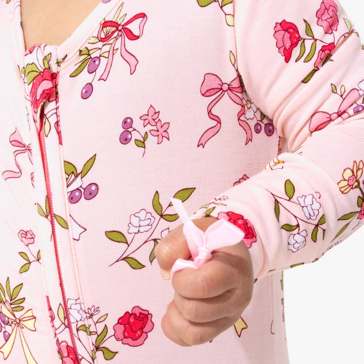 Bellabu Bear - Wholesale Sleepsuit - Baby - Bows & Blooms Bamboo Convertible Footie2