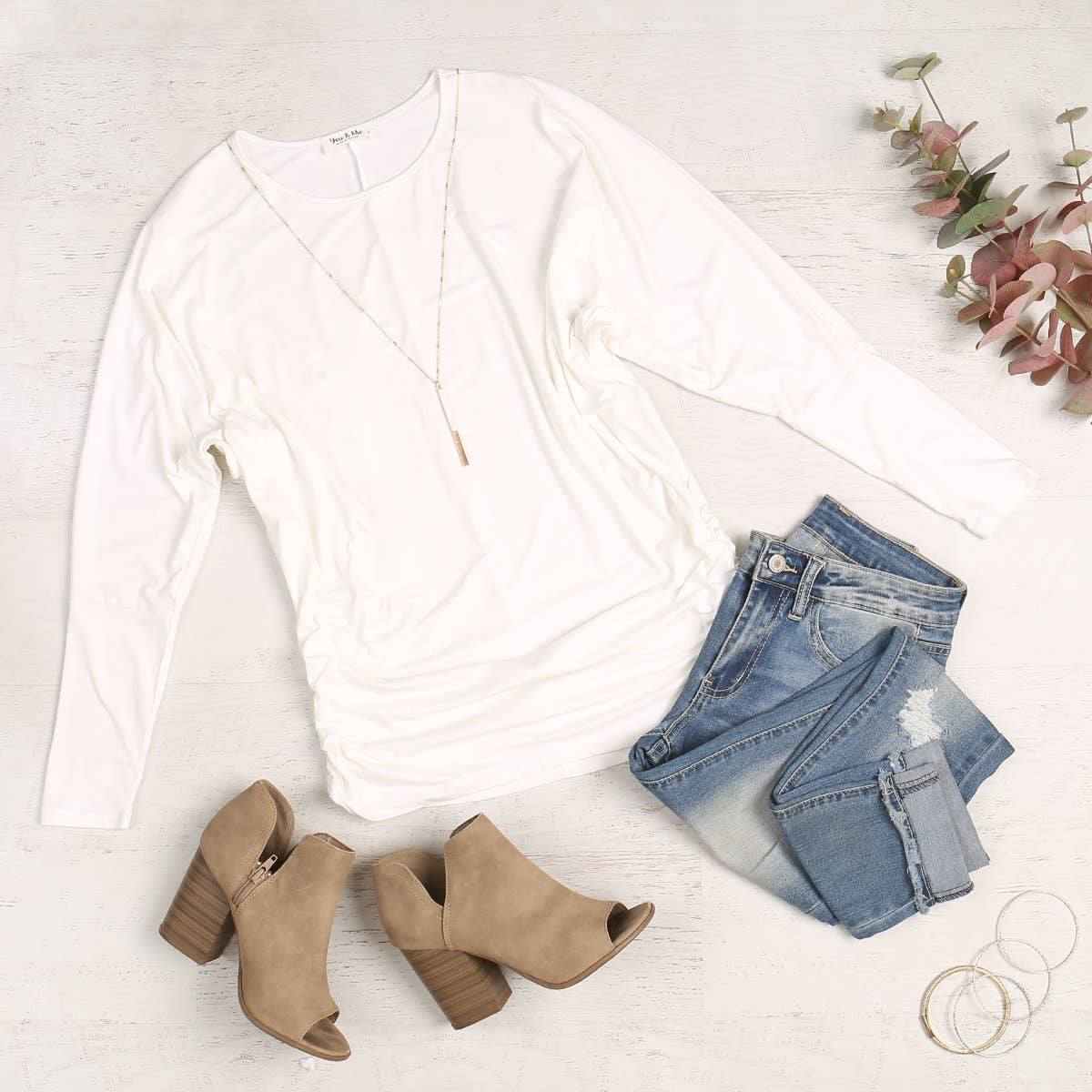 MYS Wholesale Inc - Vente Tunique – femme - Haut uni à manches longues Dolman avec détails en forme de tunnel42