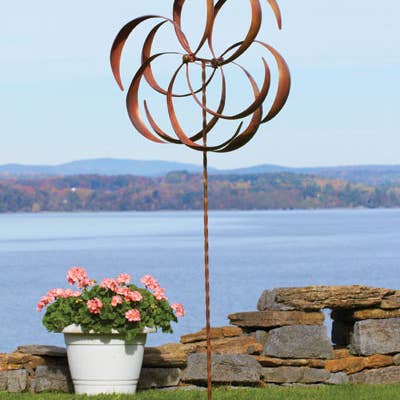 Ancient Graffiti - Wholesale Wind Spinner - 29" Flamed Flower Spinner