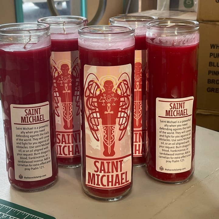 7 Day Candle - St. Michael for wholesale by The Hermit's Lamp