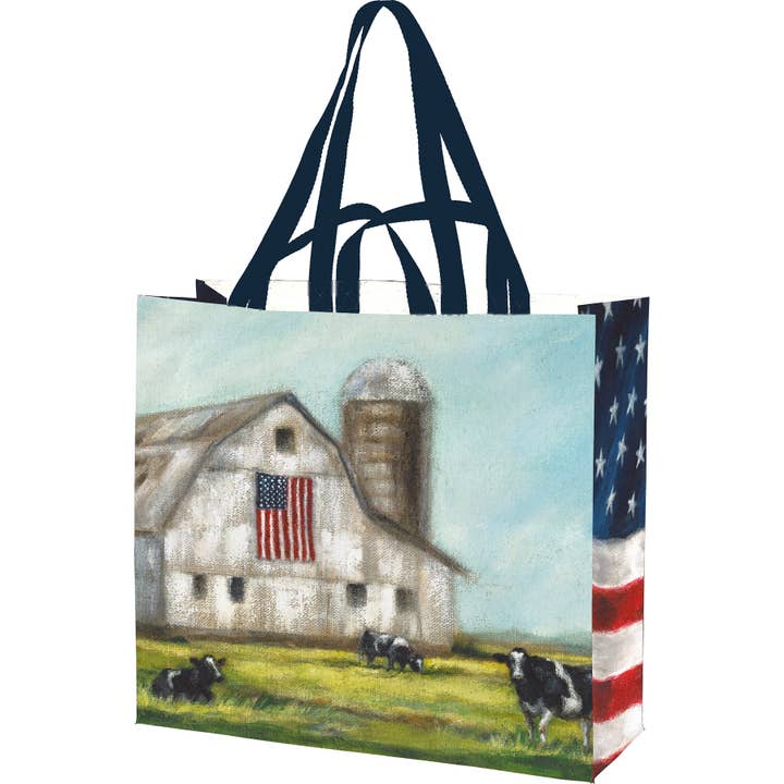 Farm And Flag Market Tote for wholesale by Primitives by Kathy