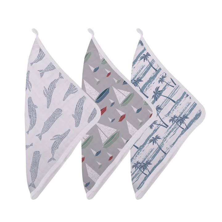 Newcastle Classics - Wholesale Wash cloth – Child & baby - Ocean Tides Bamboo Washcloth Set of 32