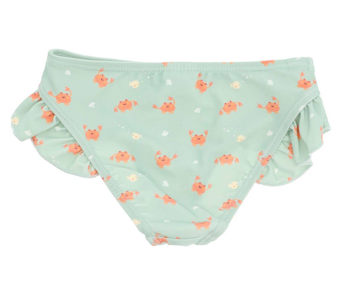 Tutete - Wholesale Swim Bottoms - Kids - Children's Crab Sage Bikini Bottom1