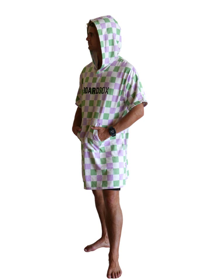 Boardsox - Wholesale Hoodie - Men's - The Alana Check- Boardsox Hooded Towel + Surf Poncho