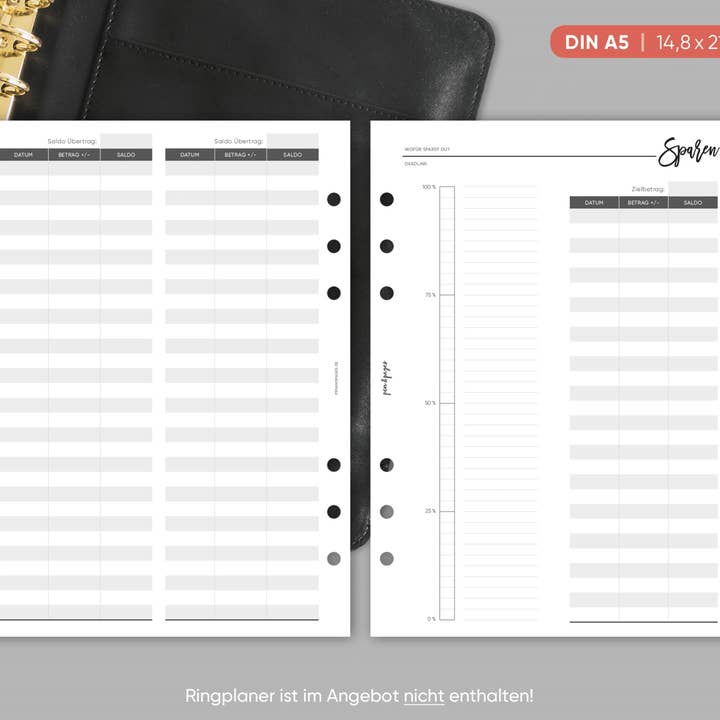 Insättningar för sparmål – DIN A5 för wholesale av pen & pages