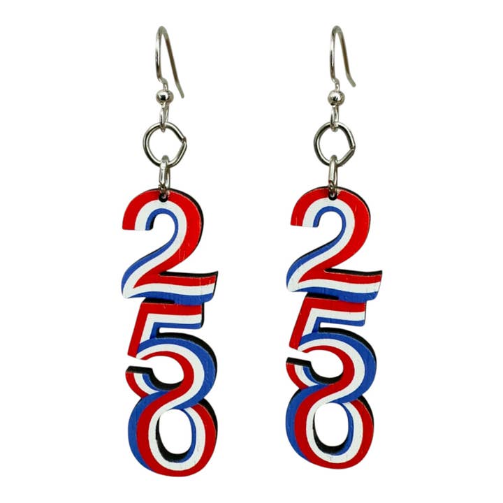 250th Anniversary Earrings #T276 for wholesale by Green Tree Jewelry