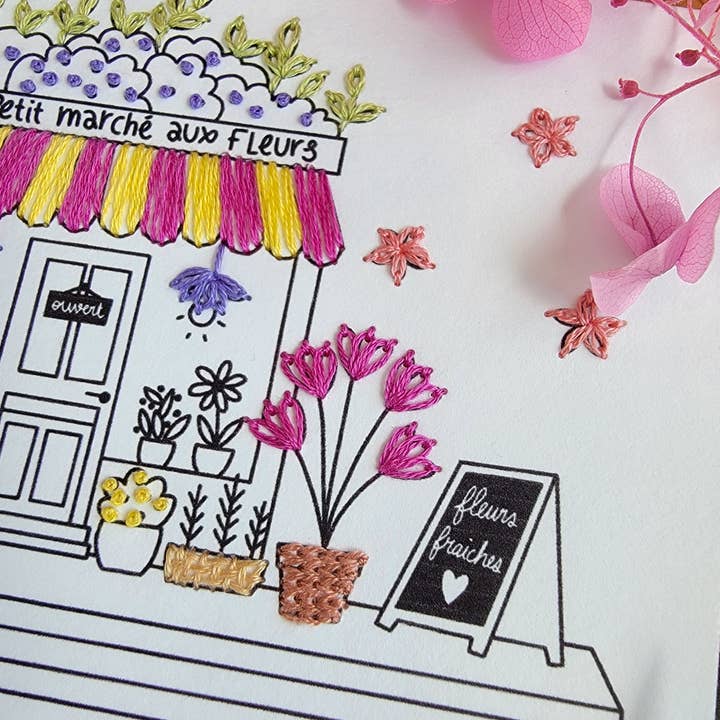 Maison Camomille - Wholesale Embroidery/Cross Stitch Supplies - Embroidery Card – The Little Flower Market1