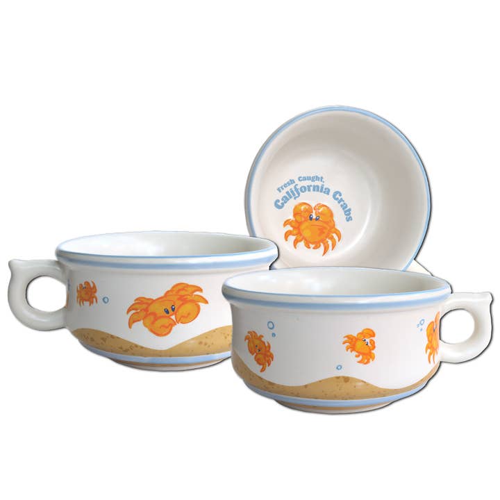 Crab Chowder Stoneware Mug for wholesale by SF Mercantile
