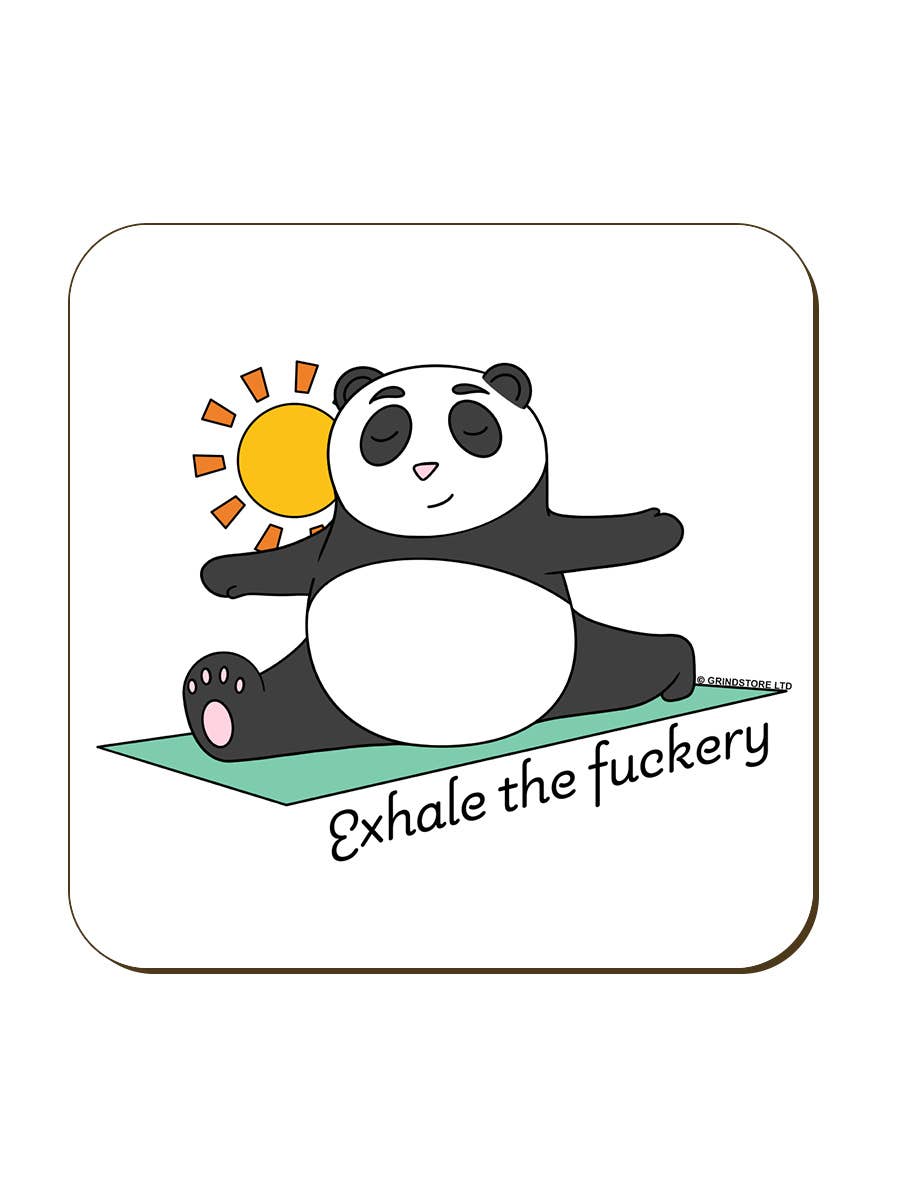 Grindstore – wholesale Coasters – Yoga Panda Exhale The Fuckery Coaster0