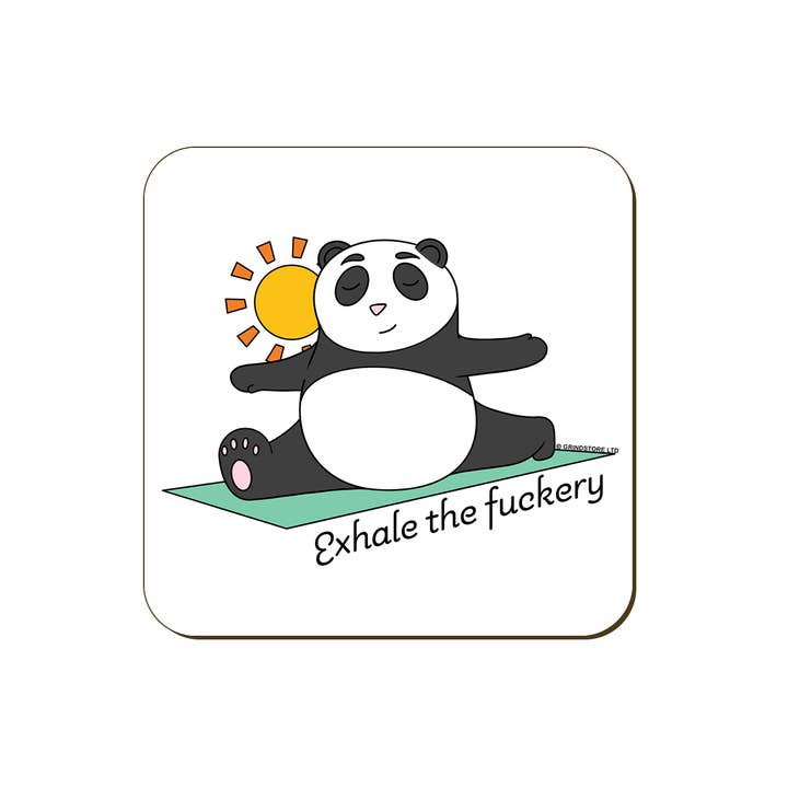 Grindstore – wholesale Coasters – Yoga Panda Exhale The Fuckery Coaster