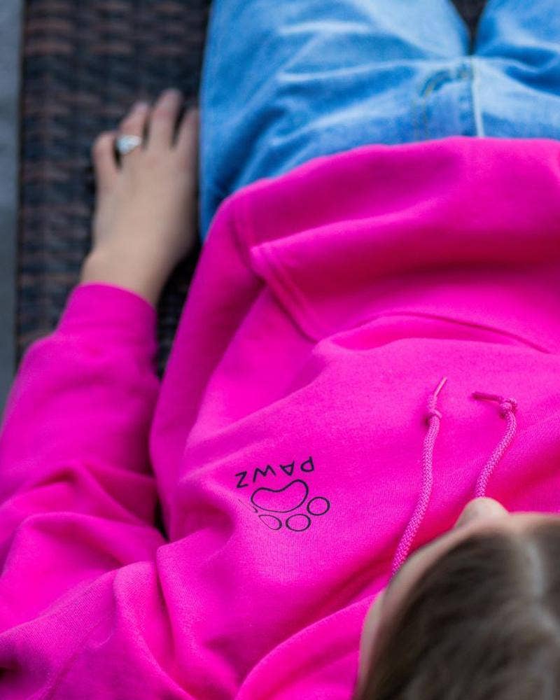 PAWZ - Wholesale Hoodie - Women's - Black Print Classic College Hoodie6