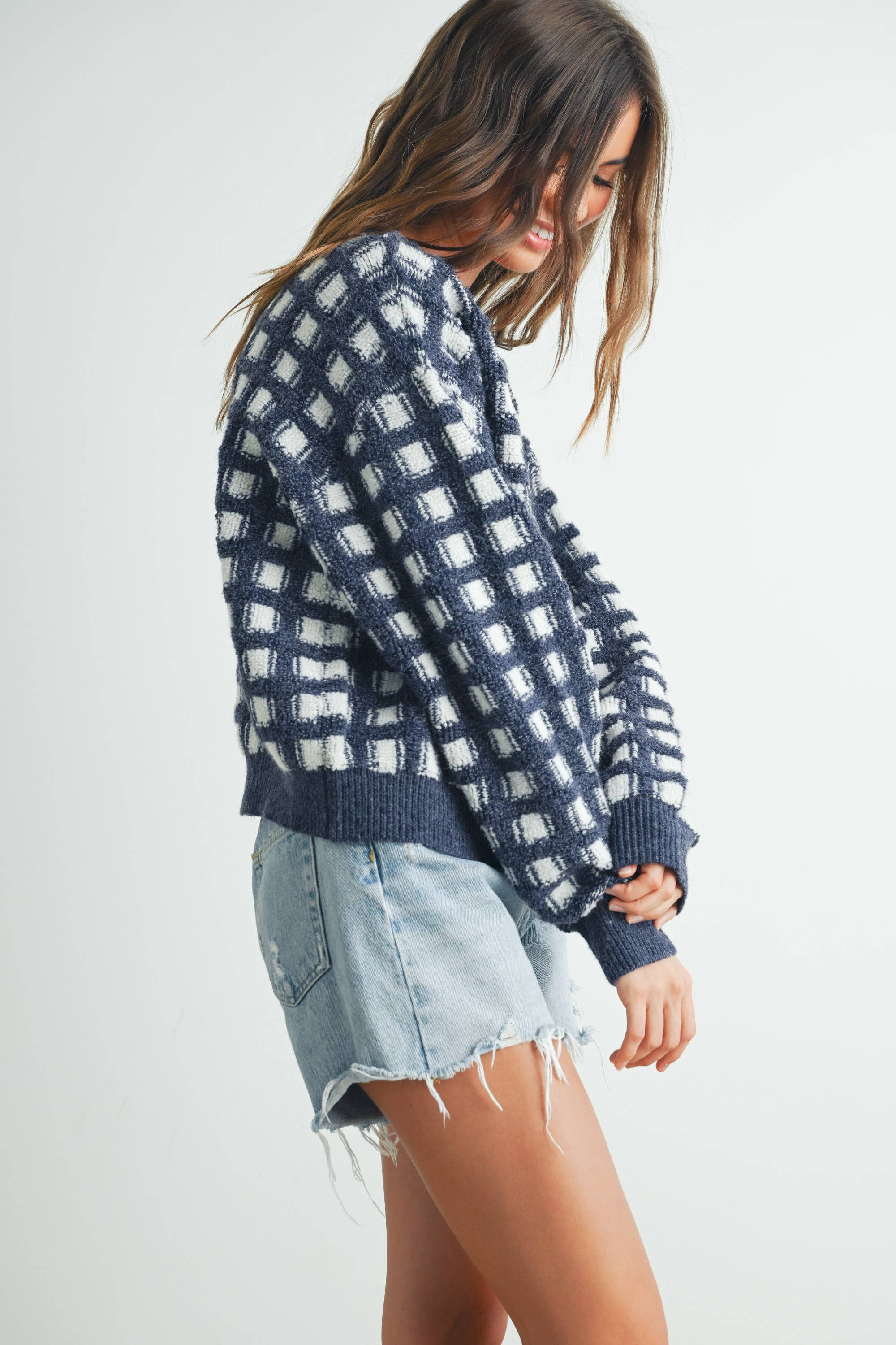 BUTTERMELON – Engroshandel Cardigan - Dame – Cropped V-hals Cardigan - BMC751948