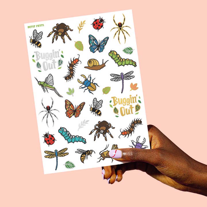 Petit Fetti - Wholesale Temporary Tattoo - Kids - Bugs Foil Kids Temporary Tattoos, Birthday Party, Activity