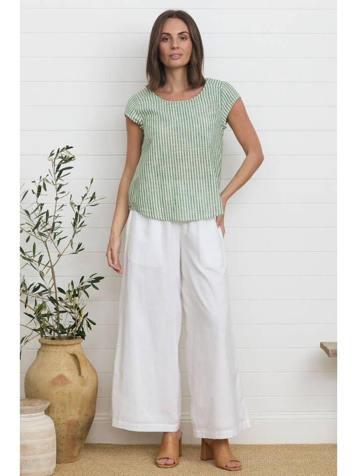 Remi Top - Green Stripe for wholesale on Faire2
