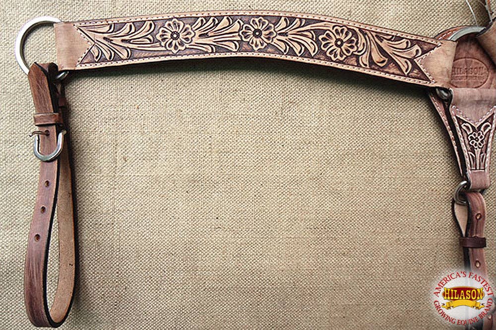 HILASON - Wholesale Horseback Riding Gear - HILASON Western Horse Headstall Breast Collar Set Tack Genuine American Leather | For Horses Headstalls166