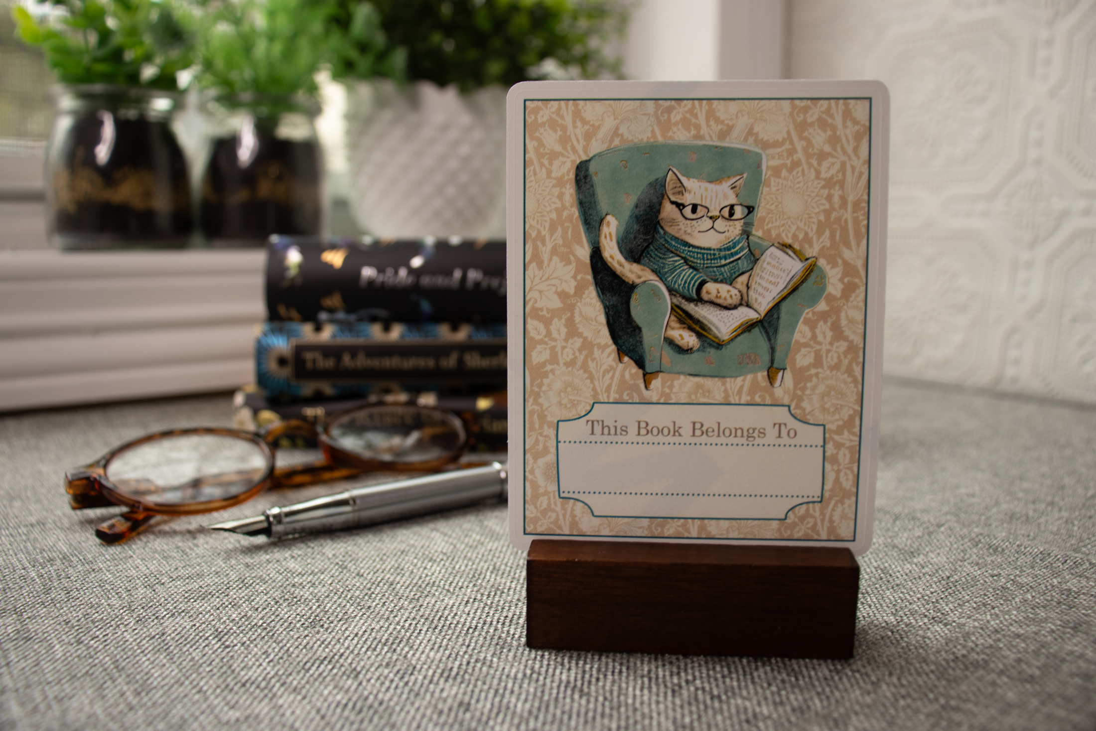 Sunshine and Ravioli - Wholesale Sticker - Cozy Cat Bookplate Stickers 4