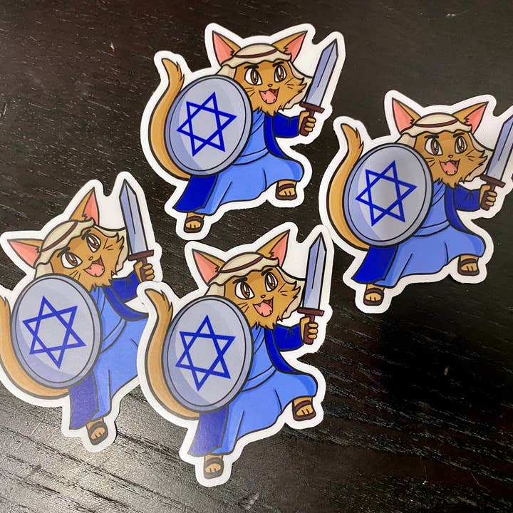 Atara Sarina – wholesale Klistermärke – Meowcabee Rebel Hanukkah - Vinyl klistermärke2