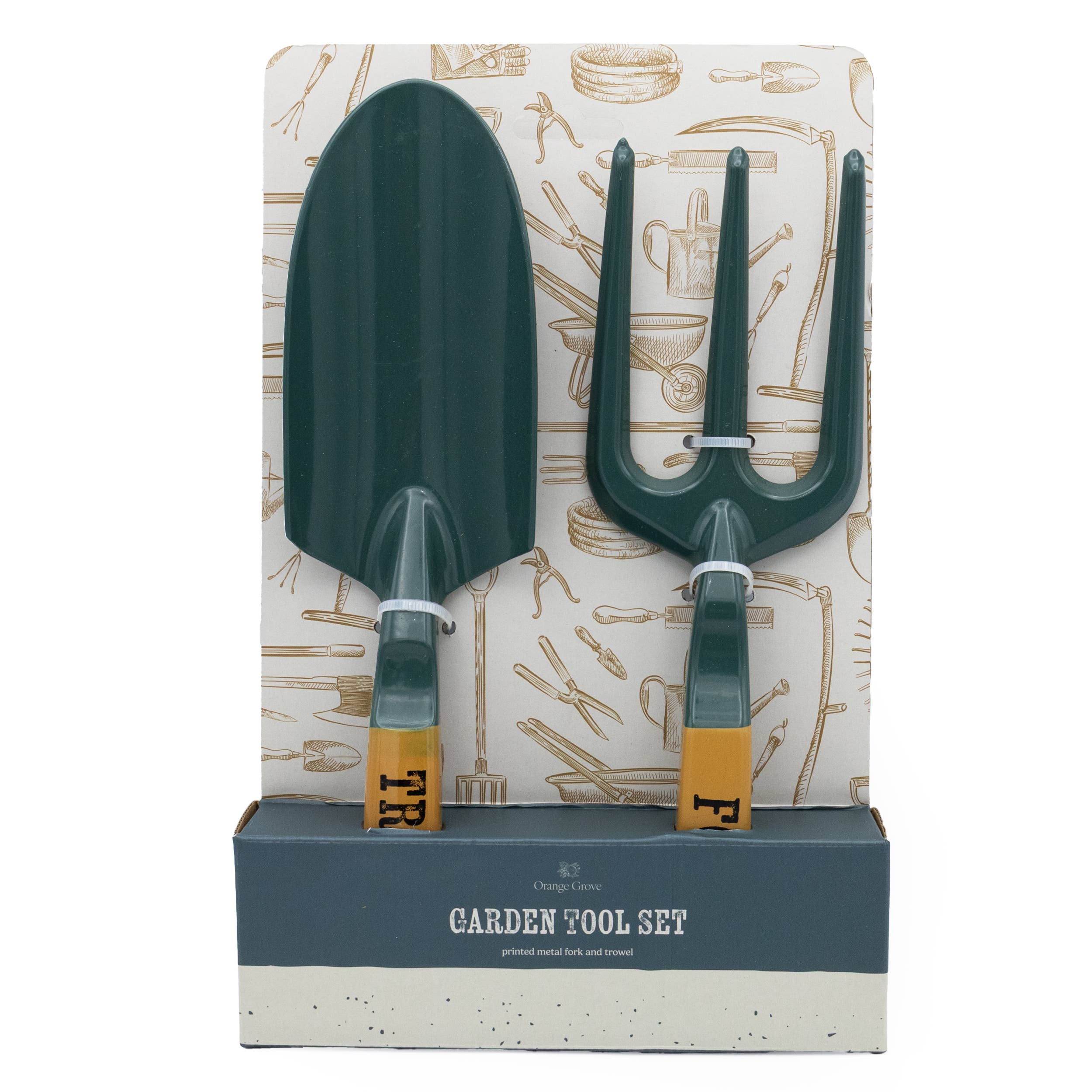 Robert Frederick Ltd - Vente Outil de jardinage - Ensemble d'outils 2 pièces - Orange Grove Gents Tools Cream1