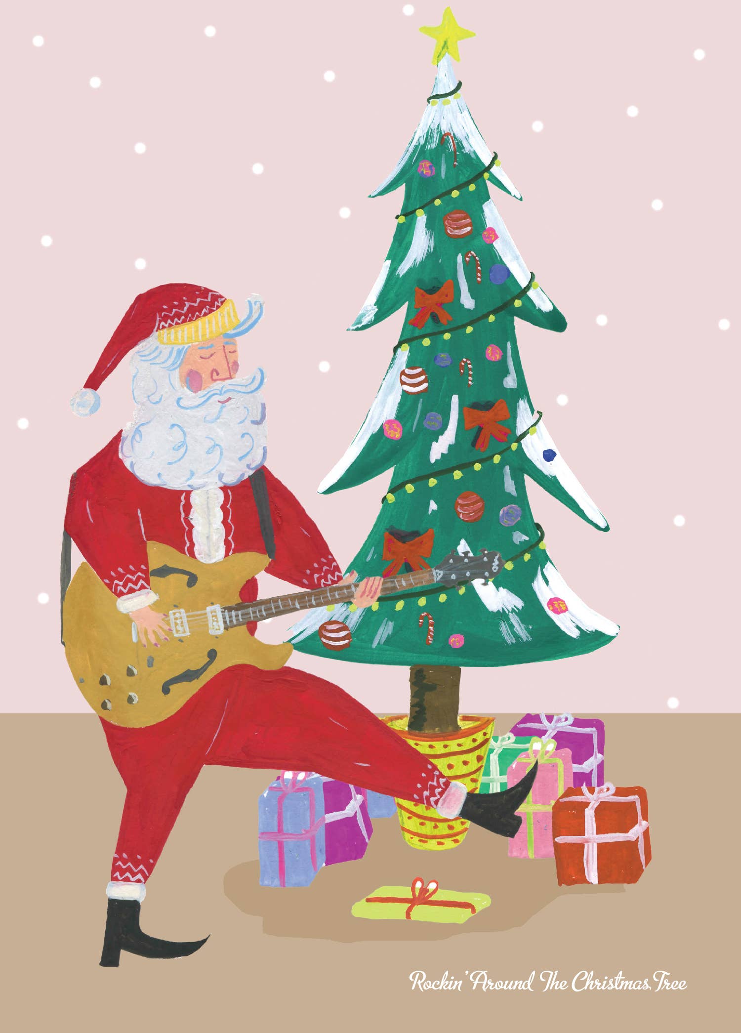 Hutch Cassidy - Wholesale Christmas Card - 'Rockin' Santa' Christmas Card2