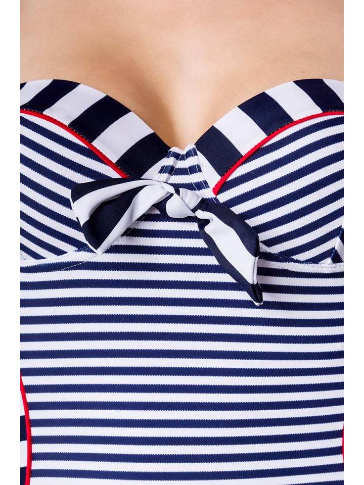 Blå/Vit/Röd Retro Look Baddräkt för wholesale på Faire
