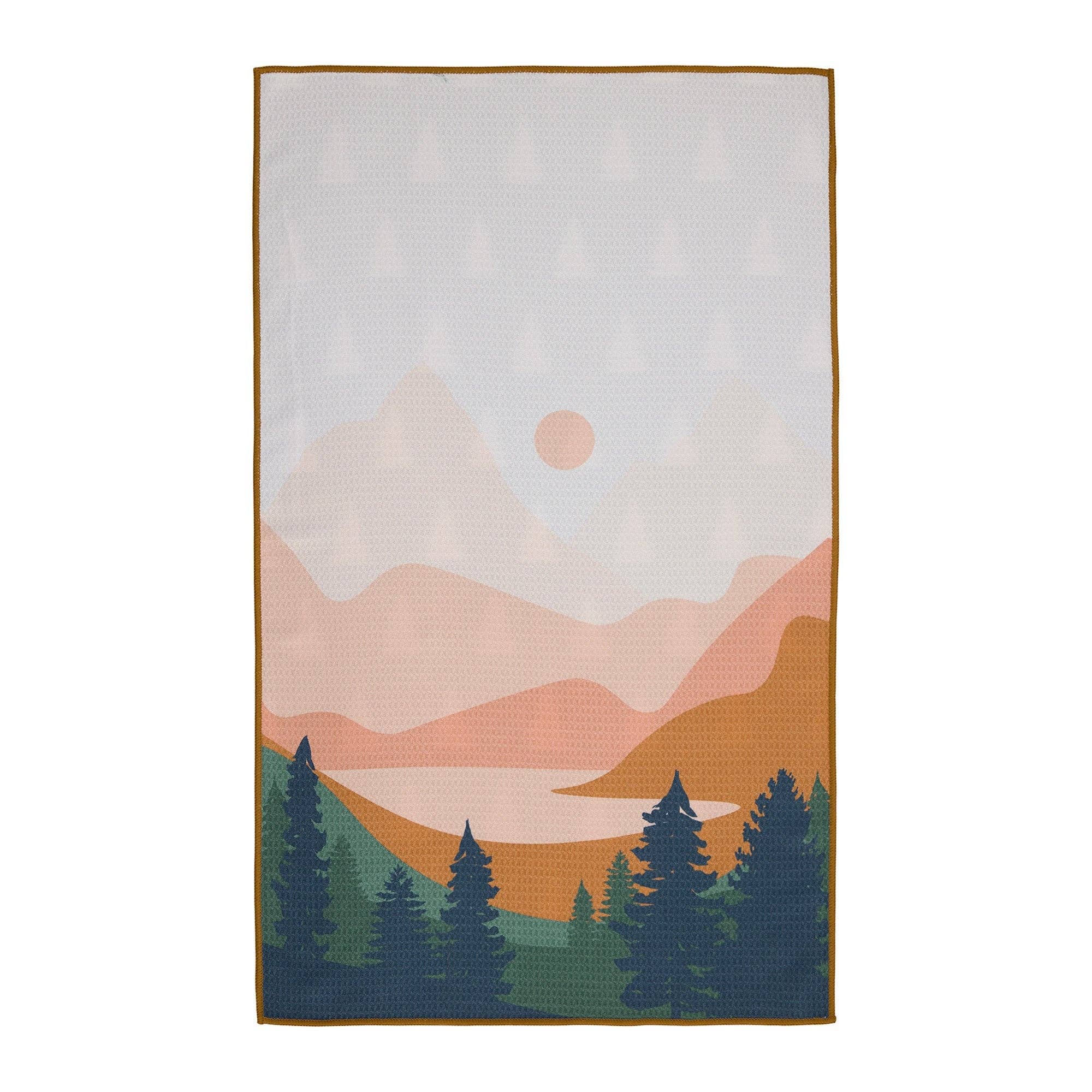 Design Imports - Wholesale Tea Towel - Cascade Sunset Printed Microfiber Dishtowel0