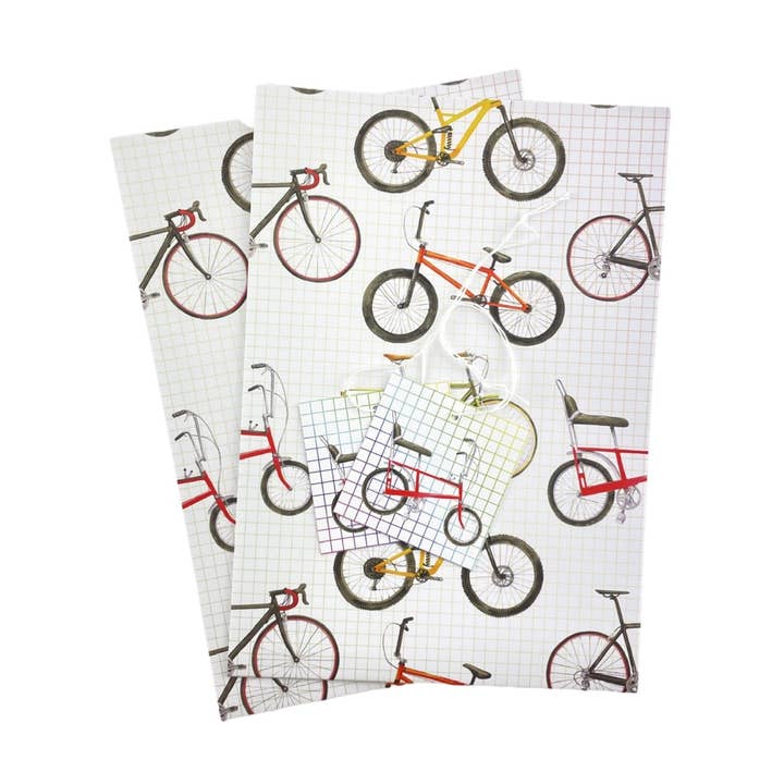 Bicycle Wrapping Paper for wholesale by The Arty Penguin