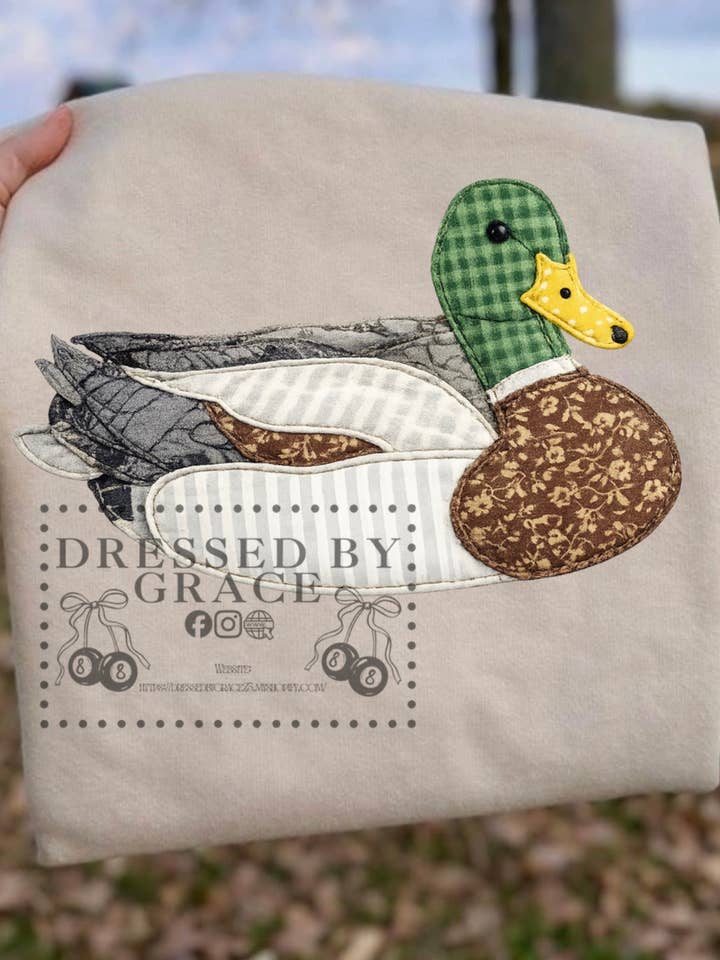 Vintage Patchwork Mallard Duck Sweatshirt for wholesale by Dressed By Grace