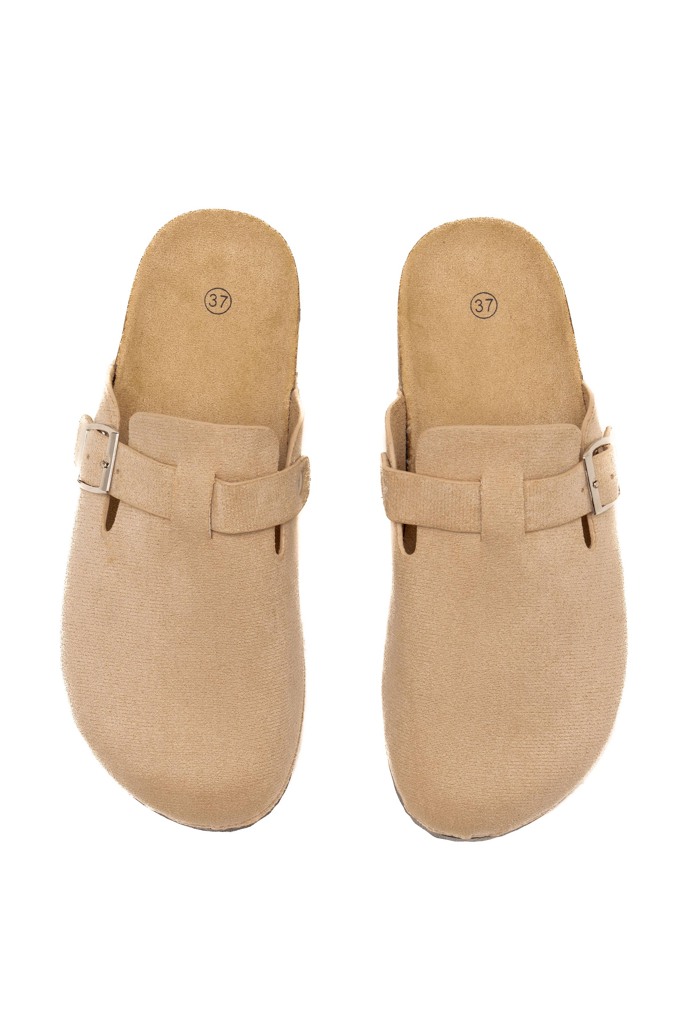 C'M PARIS - Wholesale Mules - Women's - Classic Suedette Mule with Buckle 211014