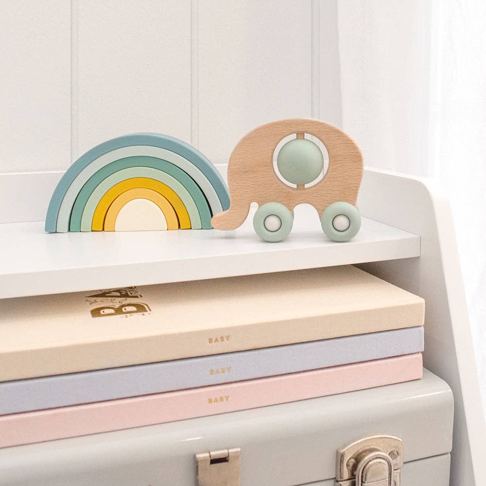 Living Textiles - Vendita all'ingrosso Giocattolo in legno - Bambini - Elefante a spinta4