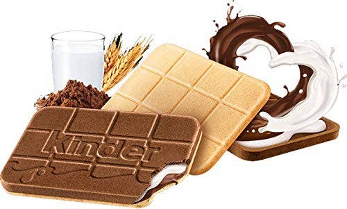 Snacky Candy - Wholesale Chocolate Bar - Kinder Cards Creamy Milk & Cocoa Layers T2 0.9 oz 30 count4