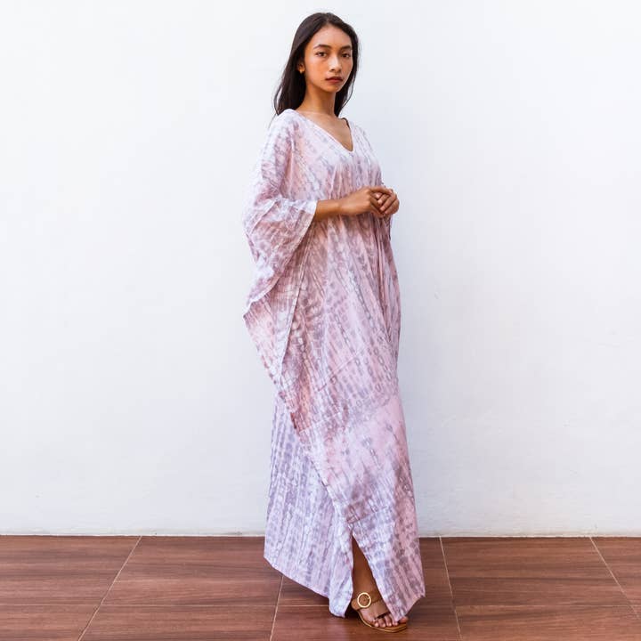 Bali Harvest - Venta al por mayor Caftán - Mujer - Vestido Kaftán Tie Dye (Rosa) - Vestido de Playa Resort Wear Bikini