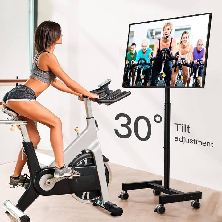 ShipItFurniture - Wholesale Console Table - Mobile TV Cart, Rolling TV Stand for 13-50 Inch Tvs with 30° Tilt Universal TV Cart for LED/LCD/OLED TV Height Adjustable Floor TV Stand Holds 44Lbs Portable Monitor Stand Max VESA 200X200Mm2