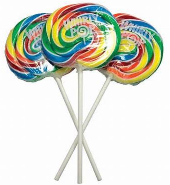O'Shea's Candies Sweet Shop - Wholesale Lollipop - Whirly Pop Nostalgic Rainbow Lollipop 3 Inch 🍭1