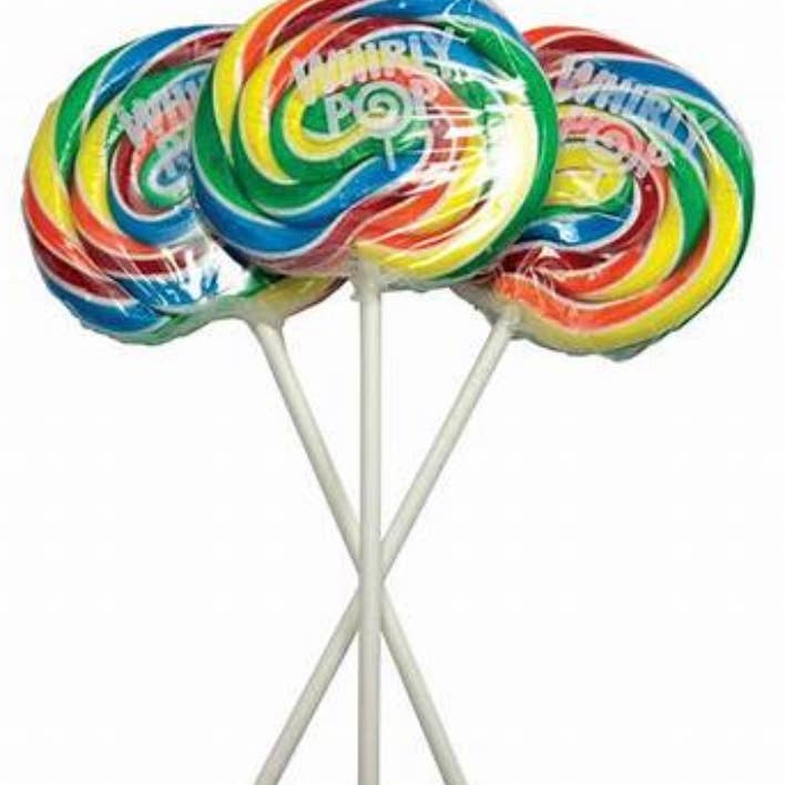 O'Shea's Candies Sweet Shop - Wholesale Lollipop - Whirly Pop Nostalgic Rainbow Lollipop 3 Inch 🍭1