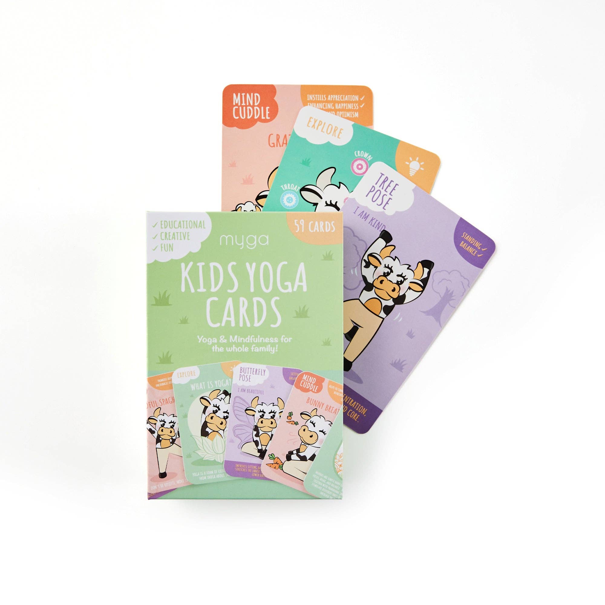 Myga - Wholesale Learning Cards - Kids & Baby - Myga Kids Yoga Cards – 52 Illustrated Yoga & Mindfulness7