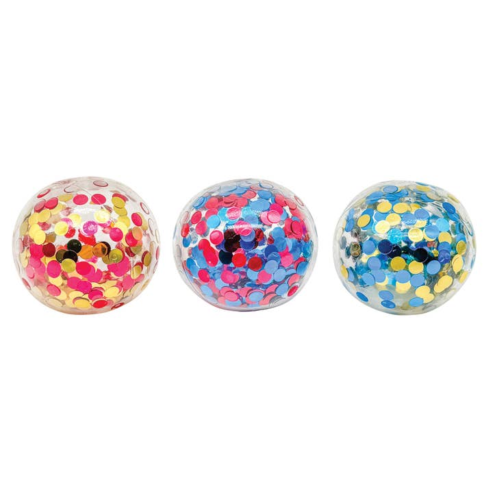 Geddes – wholesale Stressavlastande boll/deg – KONFETTI LUFTBOLL 24/BX