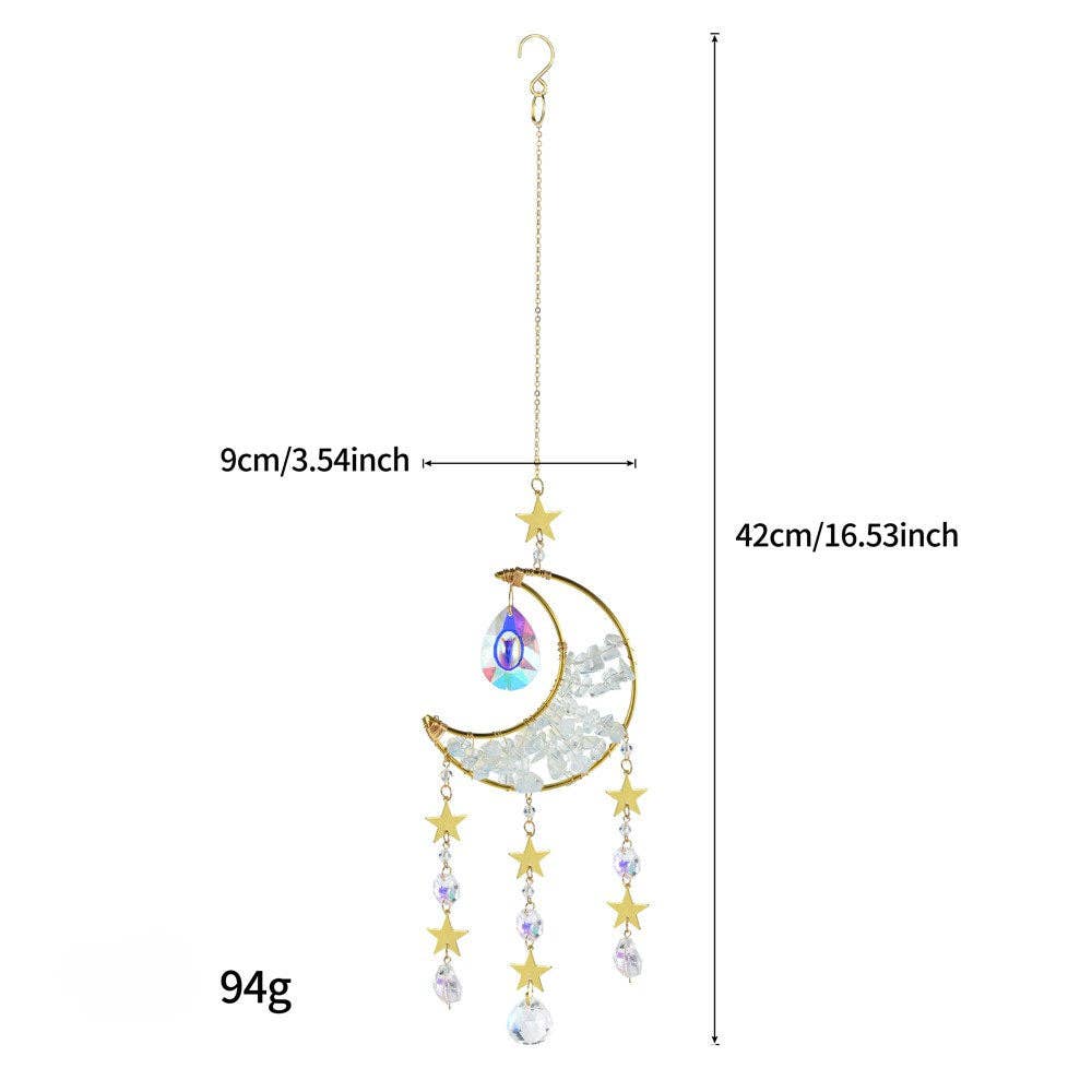 Dipped Shop - Wholesale Suncatcher - Colorful Stone Moon Crystal Home Hangings DP25A9223