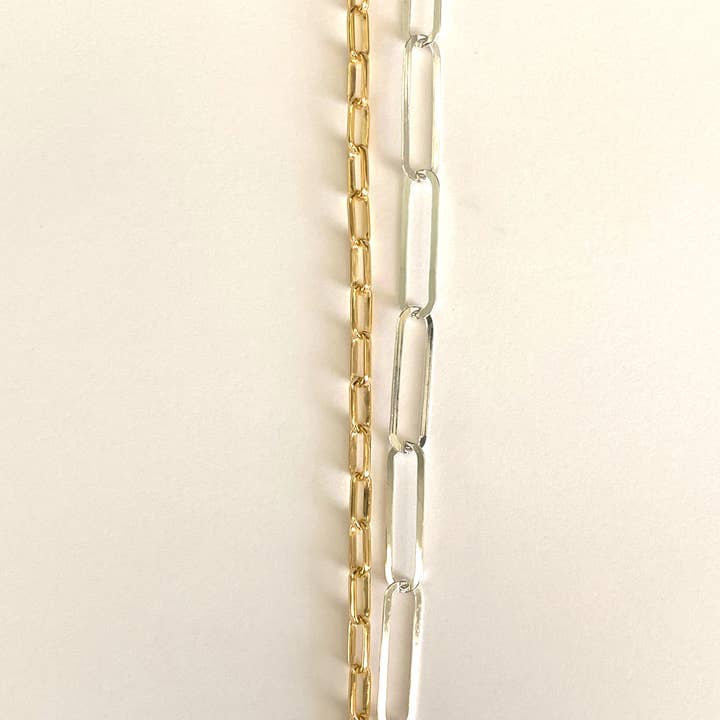 Judy Brandon Jewelry - Wholesale Link & Chain Bracelet - Two tone sterling silver and gold fill bracelet1