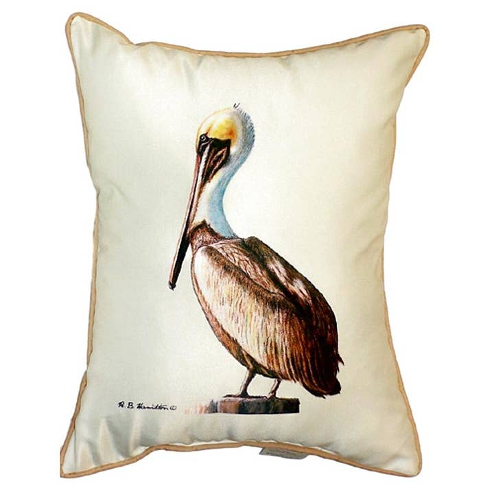 Pelican Corded Pillow for wholesale by Betsy Drake Interiors