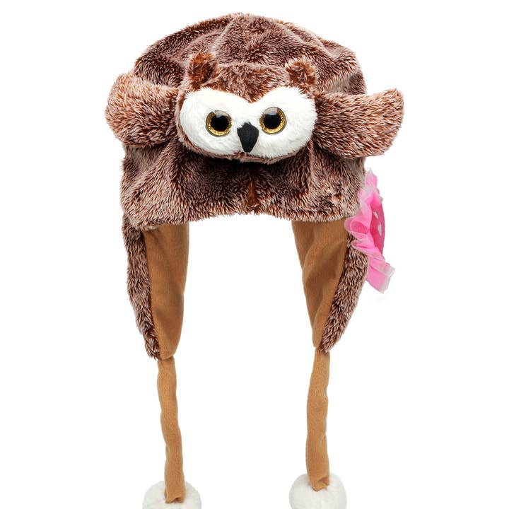 Cota Global - Vendita all'ingrosso Cappello - Bambini - Cappello di Peluche per la Festa della Mamma - Cuore Super Morbido - Gufo0