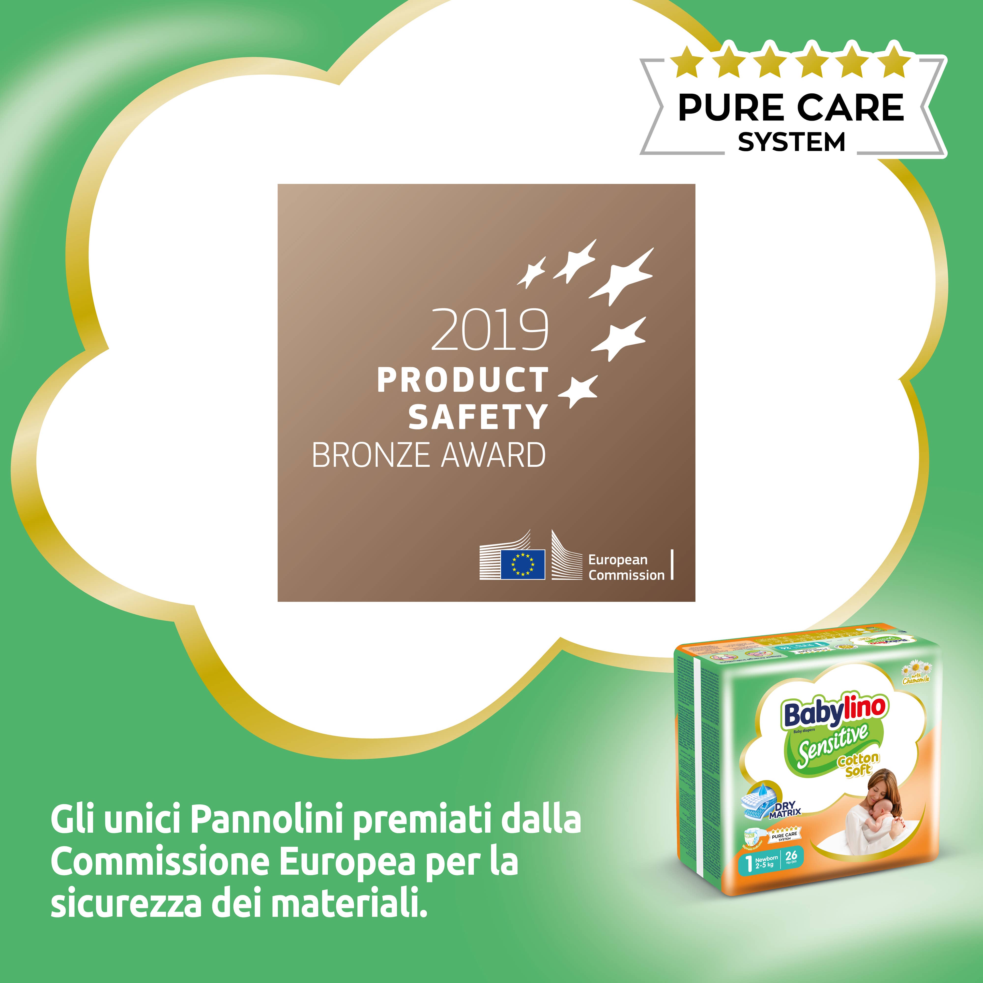 Babylino – wholesale Blöja (icke-tyg) - Baby – Babylino Sensitive Cotton Soft blöjor storlek 1, 26 stycken4