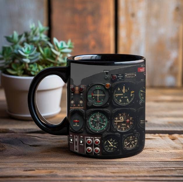 Fiona Accessories - Wholesale Koffiemok - Vliegtuig Dashboard Luchtvaart Piloot Favoriete Koffiemok Cadeau2