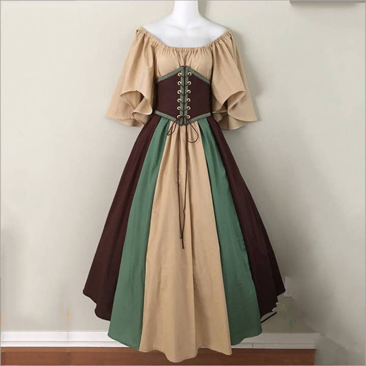 KK Bloom - Wholesale Costume - Women's - Renaissance Waist Big Swing Skirt British Retro Civilian Wear Drama Stage Costumes