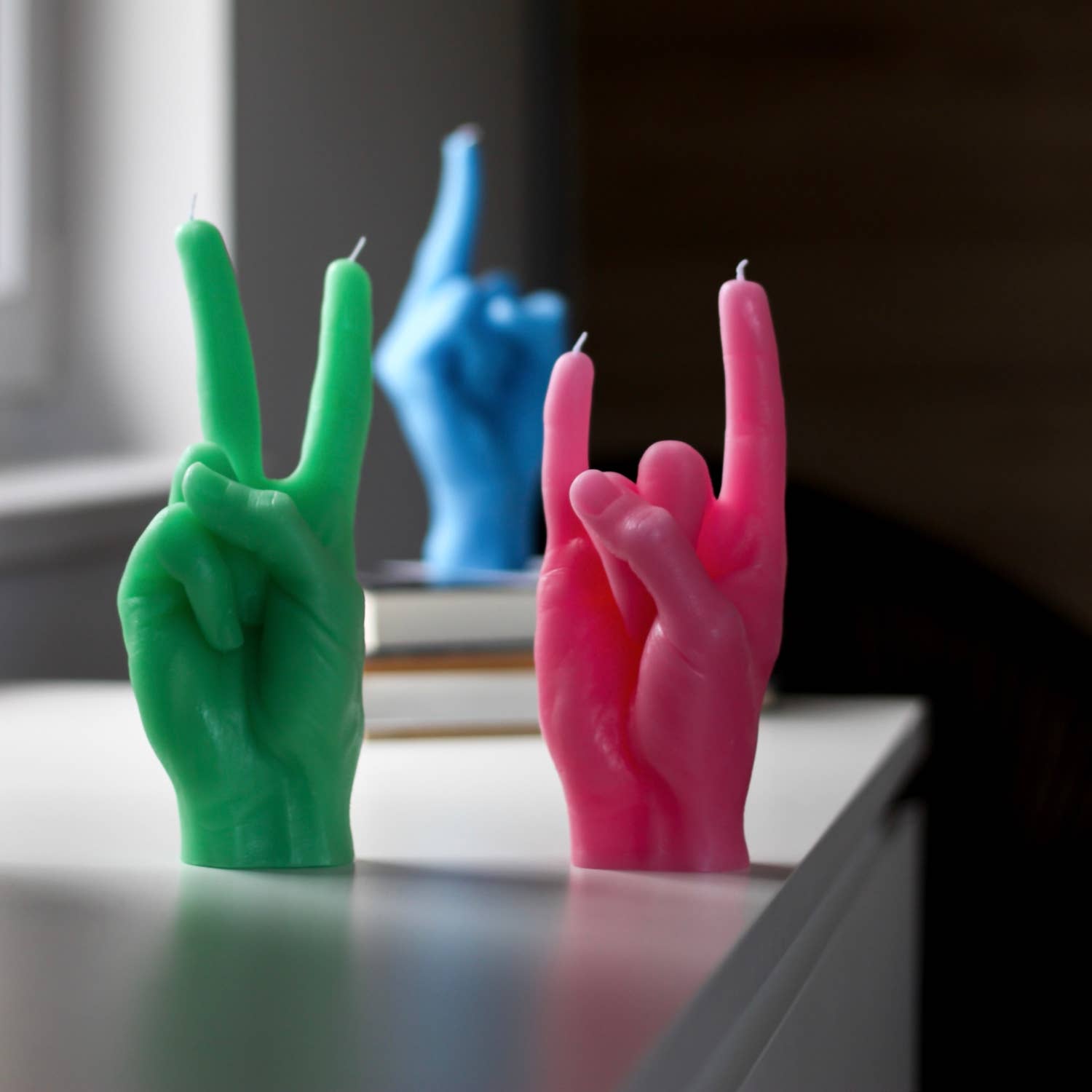 CandleHand (Free Duties for US) - Wholesale Novelty Candle - Peace Candle - 8''Tall - Realistic Skin Texture - 2 Wicks15