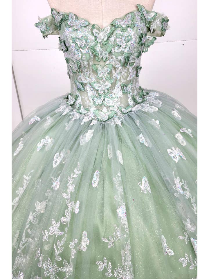 Chicas – Großhandel Abendkleid – Damen – Glitzer- und Pailletten-Schmetterlings-Quinceañera-Kleid CHF31037