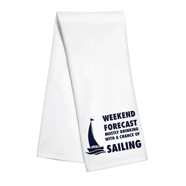 Kitchen Towel - Weekend Forecast - Sailing for wholesale by Toss Designs