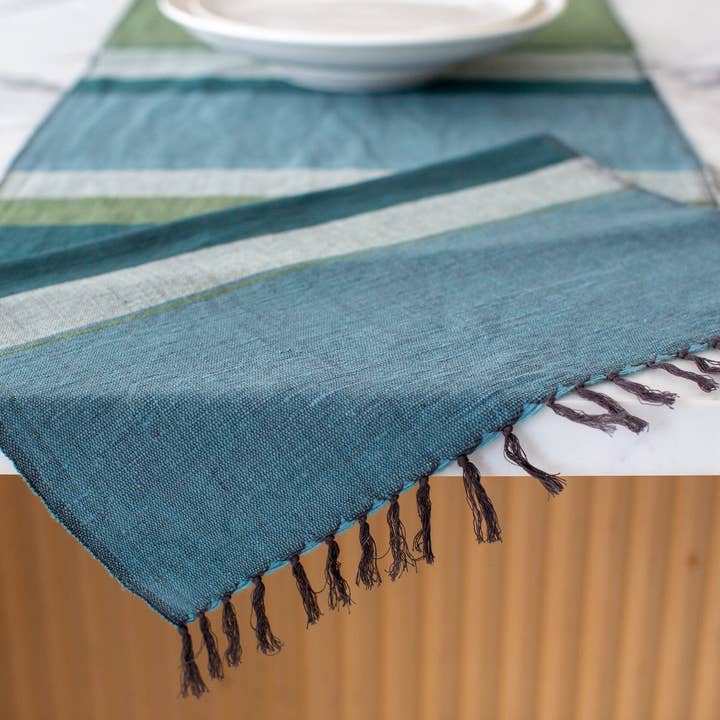 Sabahar - Vente Chemins de table - Chemin de table en coton éthiopien tissé à la main Dalol5