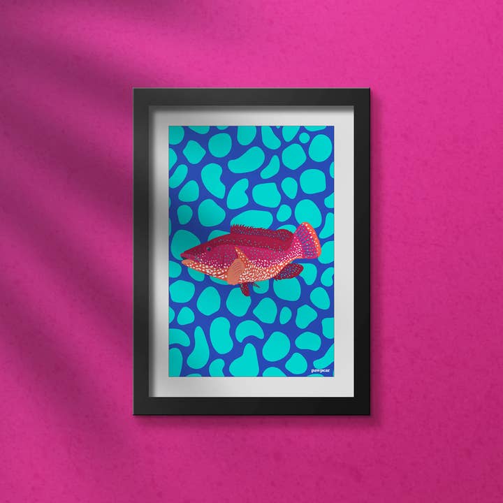 Pawpear - Wholesale Art Print - Ballan Wrasse Print1
